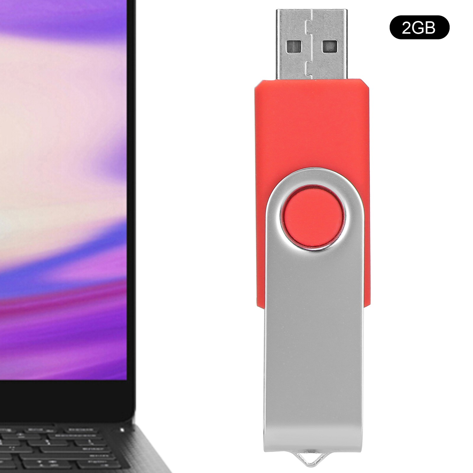 USB Flash Drive Candy Red Rotatable Storage For PC Tablet2GB