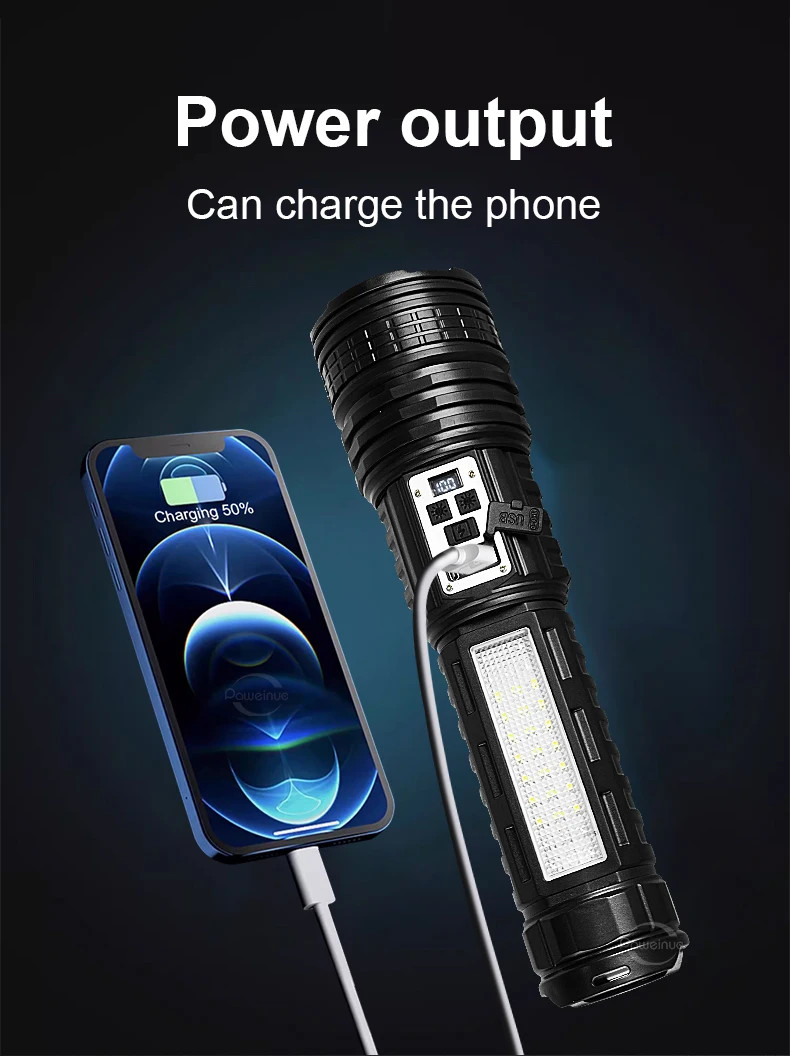 19000000LM Most Powerful Flashlight High Power Rechargeable Led Flashlight US