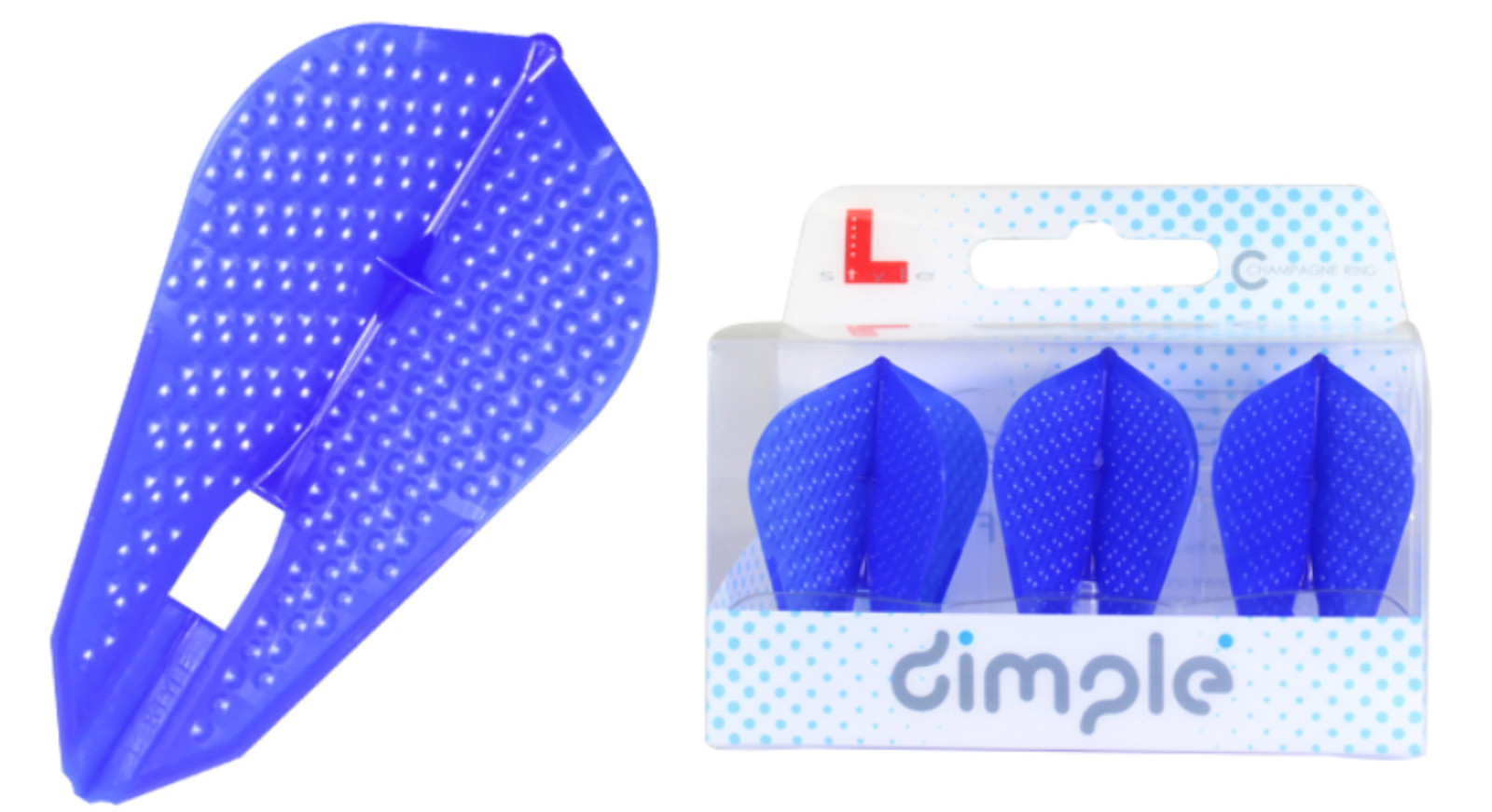 L-Style L9Pro Dimple Fantail Flights - Blue