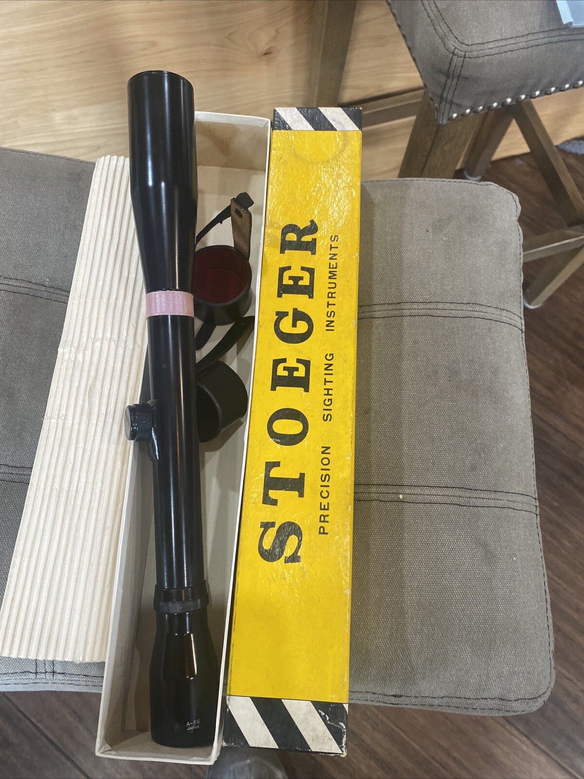 Rare 1960s Stoeger 10x32 Scope New In Box Nice Japan Glass Crosshair Reticle