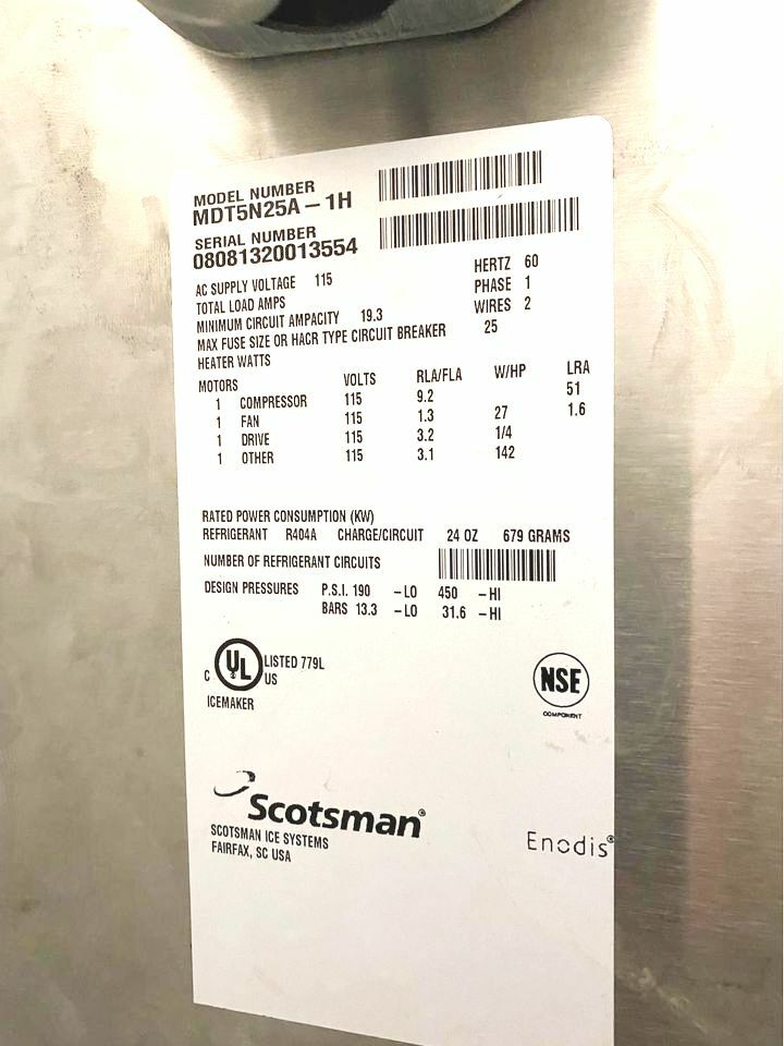 Scotsman A37790-021 Splash Panel with Labels for MDT5N25