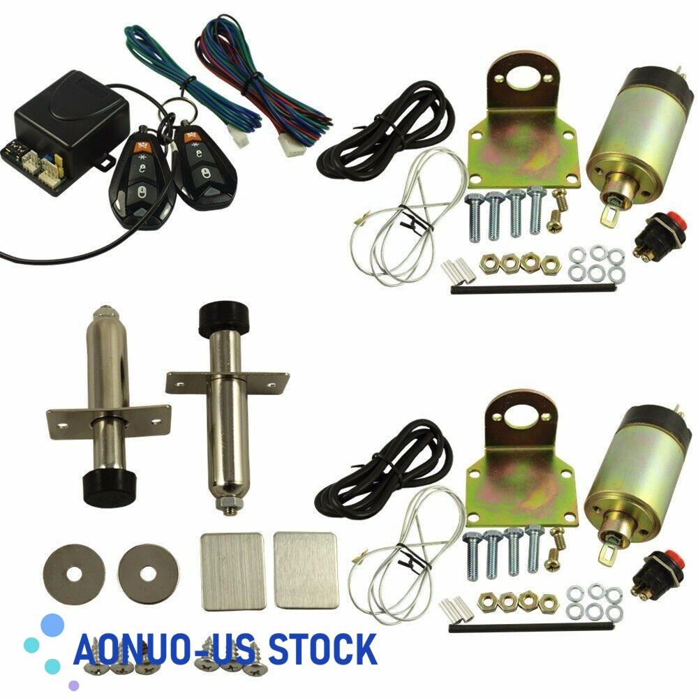 85lb Street Rat Hot Rod Truck Car Shaved Door Handle Kit 2 Door Popper Solenoid