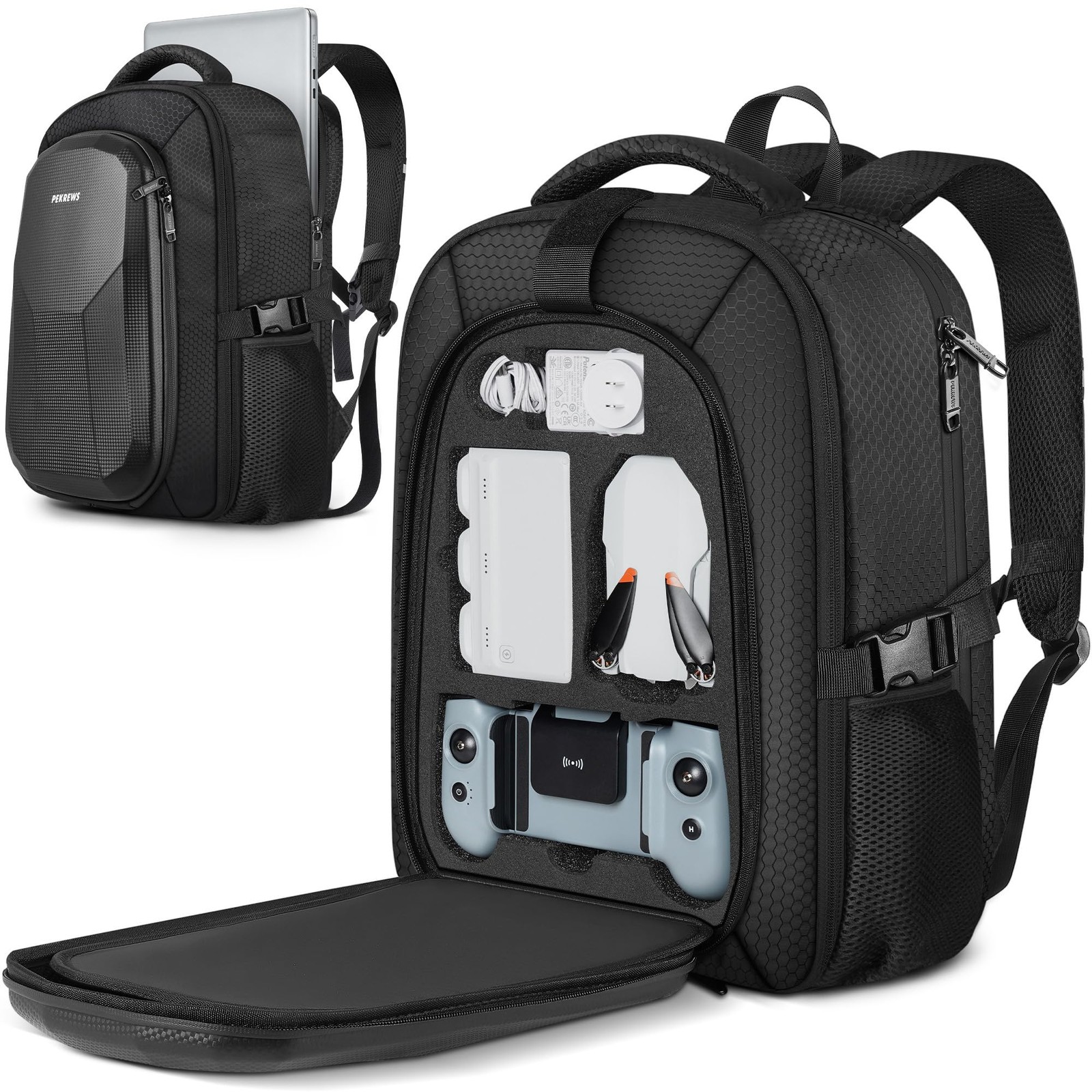 Atom 2 Case, Large Capacity Backpack for Potensic Atom 2/Se/3-Axis/Lt, Expandabl