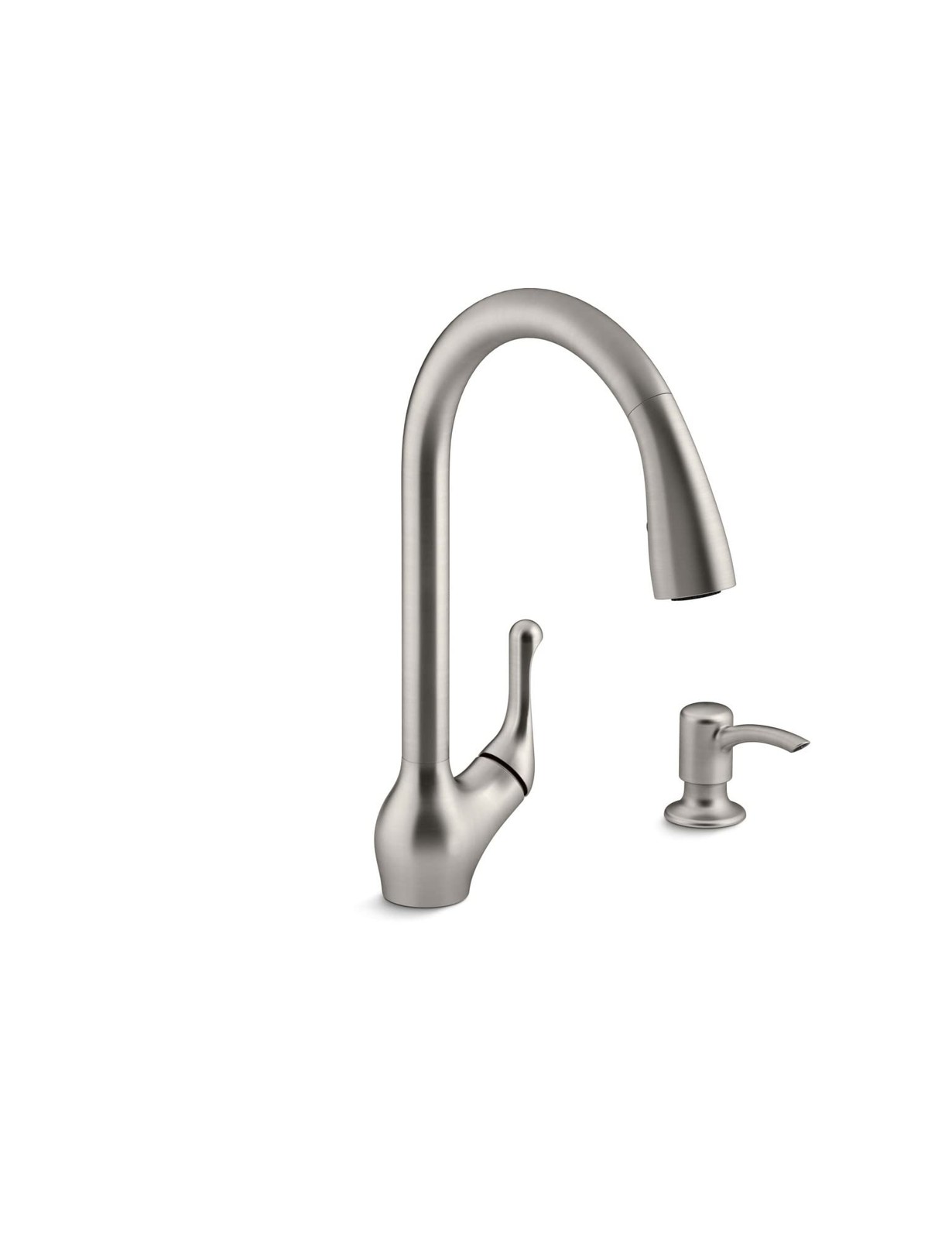 Kohler Barossa S67208480 Pull-Down Kitchen Faucet Chrome Finish Lotion Dispenser