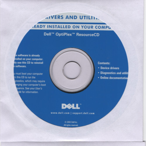 Dell OptiPlex GX60 GX270 GX270N SX260 SX270 SX270N 160L 170L Drivers CD-ROM 2004