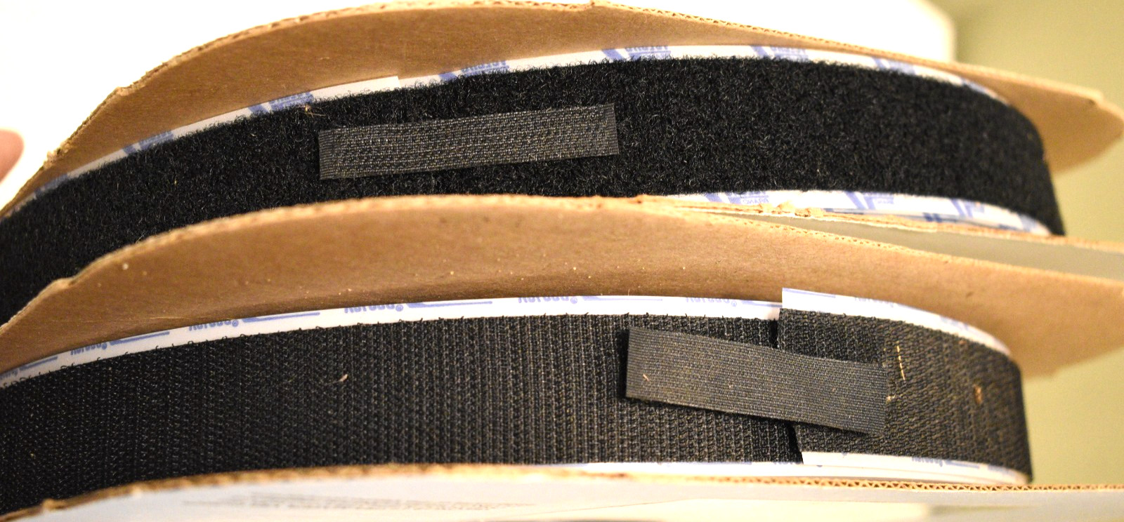 VELCRO Brand Black Adhesive Hook & Loop Rolls - 1" x 25 Yards