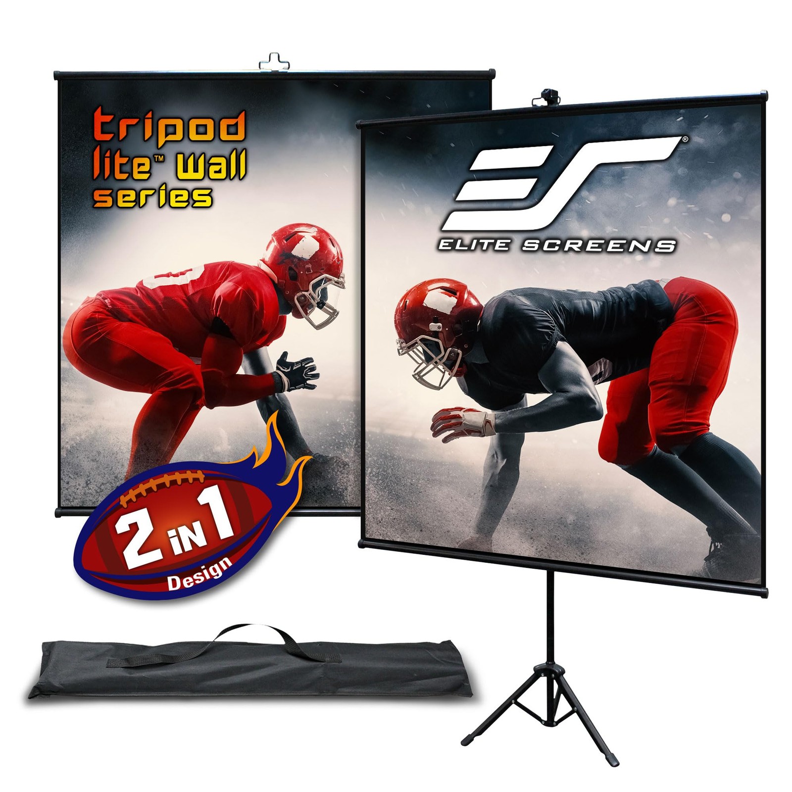 Elite Screens Tripod Lite Wall Series, 2in1 Portable Projector Screen Dual Tr...