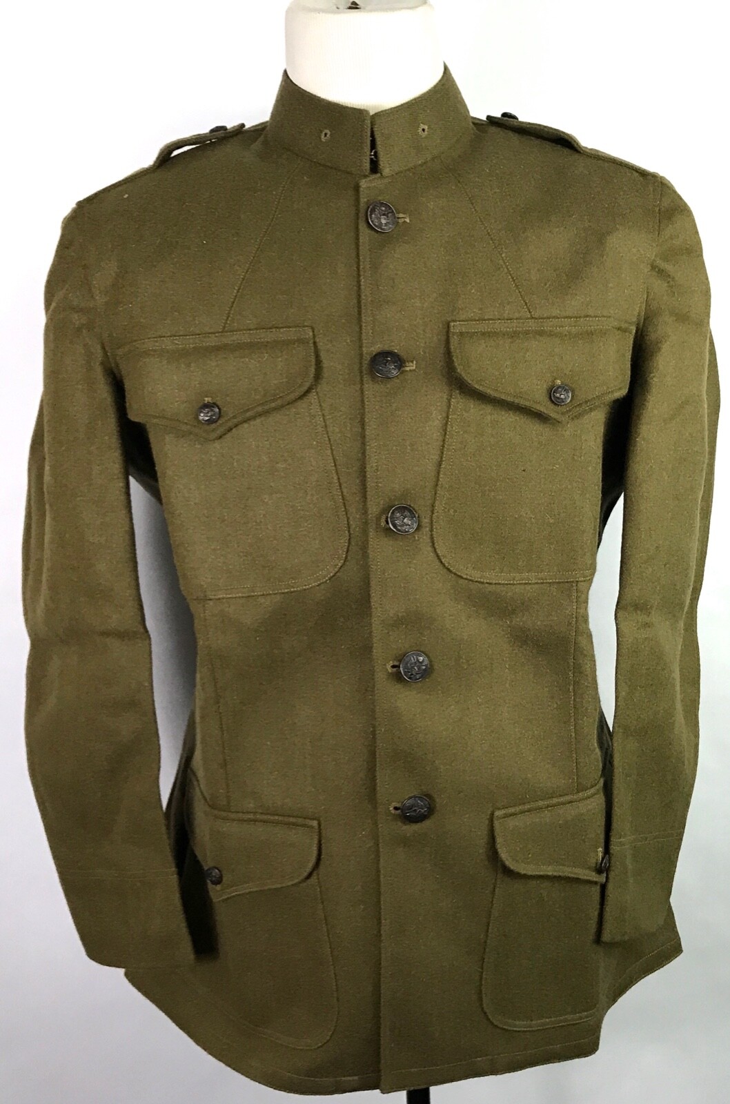WWI US ARMY M1917 WOOL COMBAT FIELD TUNIC- SIZE 2XLARGE 50R