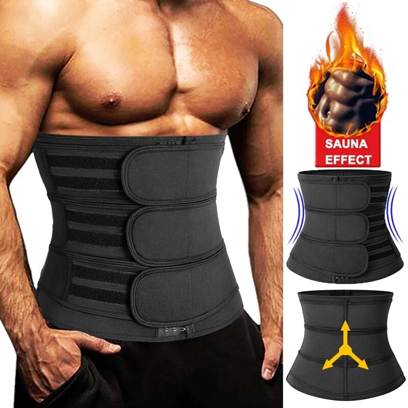 Men Lumbar Lower Waist Trainer Belt Brace Sciatica Pain Relief Back Support Band