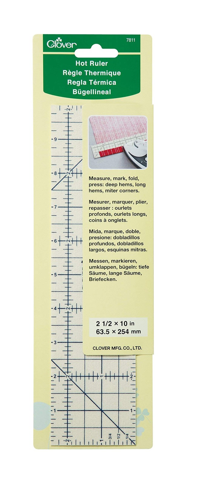Clover 7811 Hot Ruler Press Perfect Multicolor