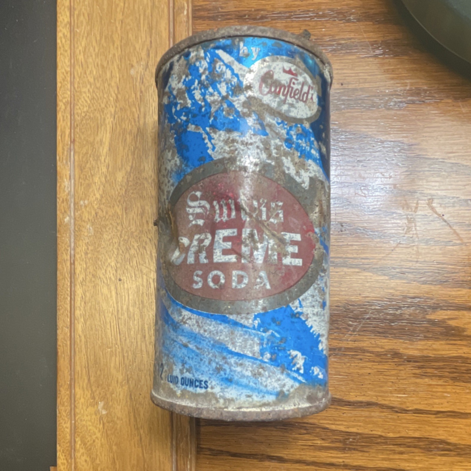 Coyfield's Swiss Creme Flat Top Soda Can 1967 Original Soda Advertising