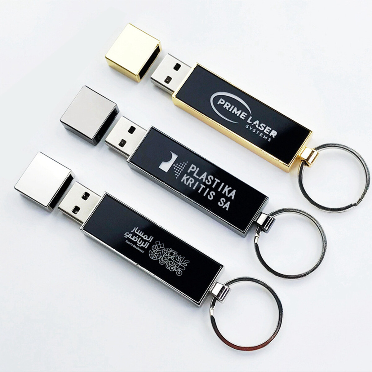 Lot 10PCS 1-32GB Shine Metal USB Flash Drive Memory Stick Storage Custom Logo