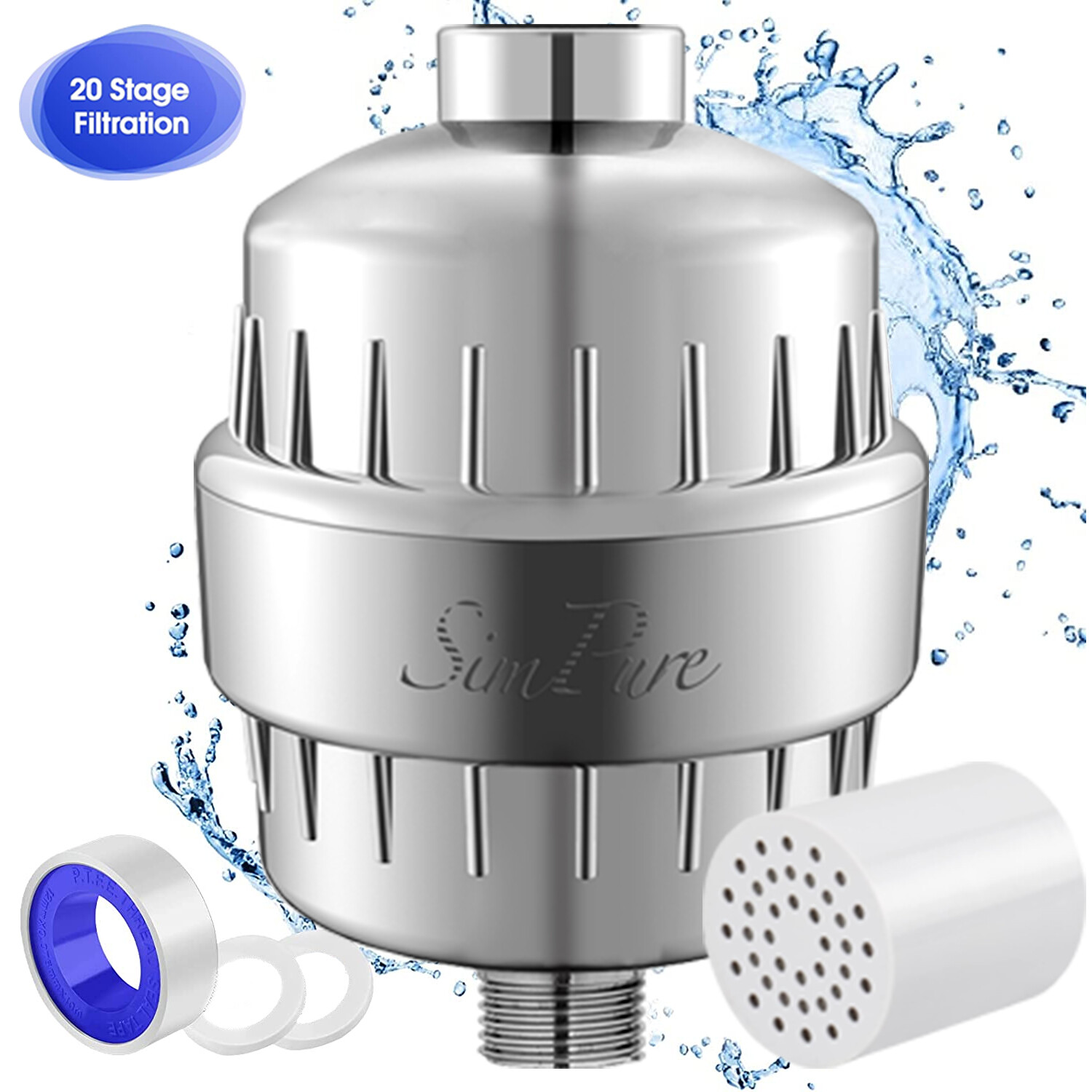Shower Filter For Hard Water Shower Head Filter HandheldRemove Chlorine Fluoride