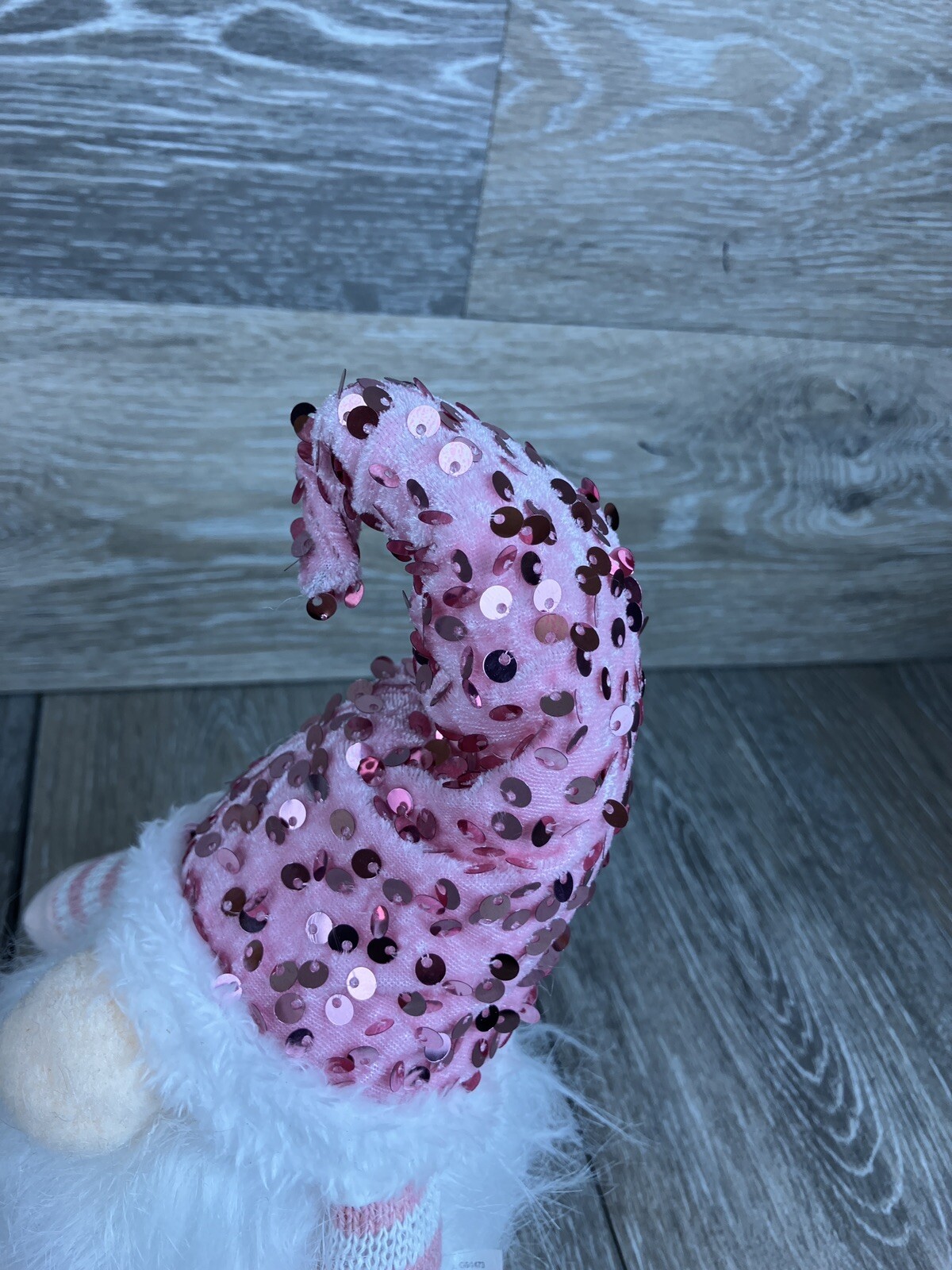 Gnome Pink Sequin Lighted Figure Night Light Lamp