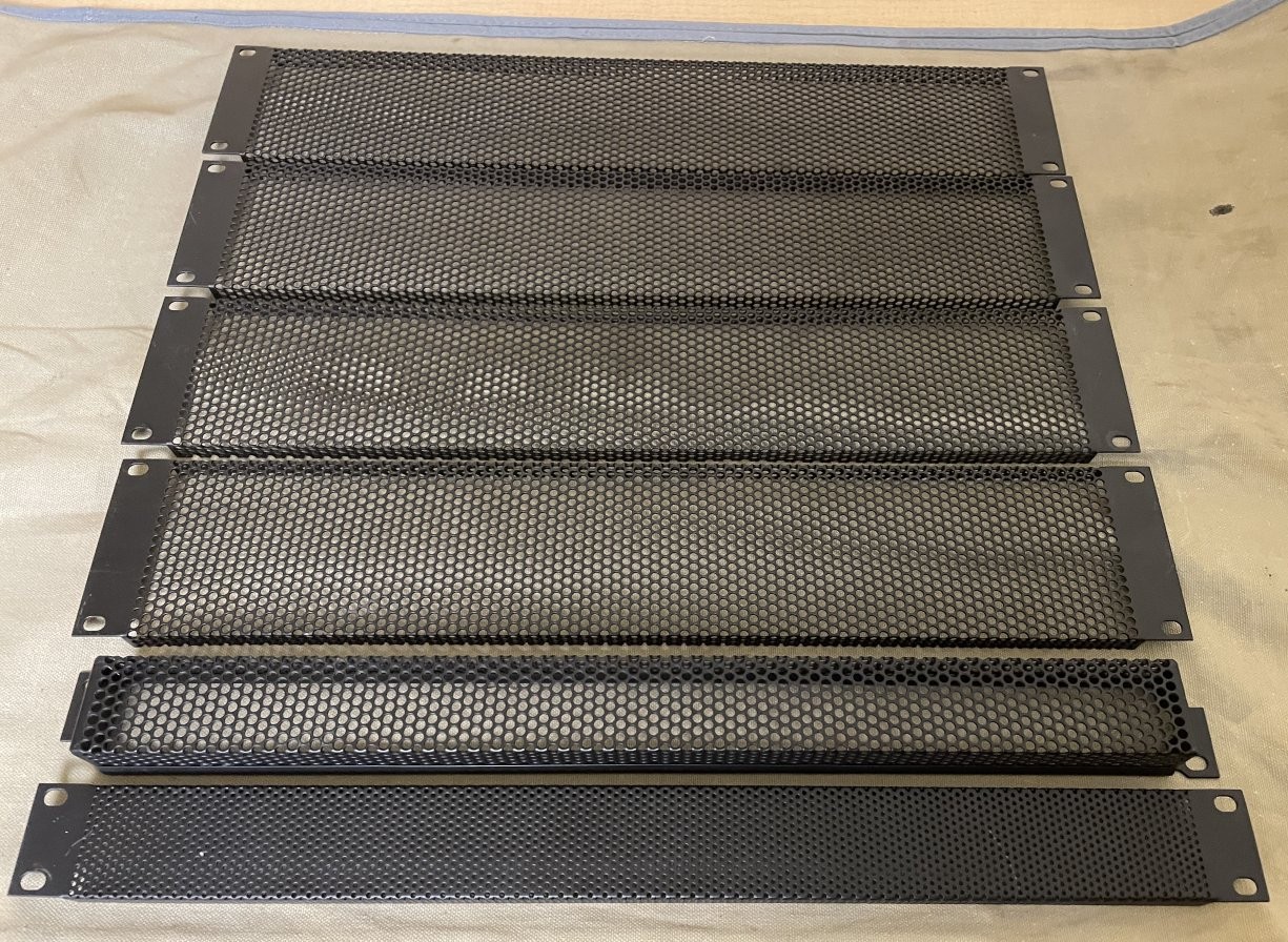 Middle Atlantic Perforated Flank Stereo 19" Rack Panels and Shelve (7 pieces)