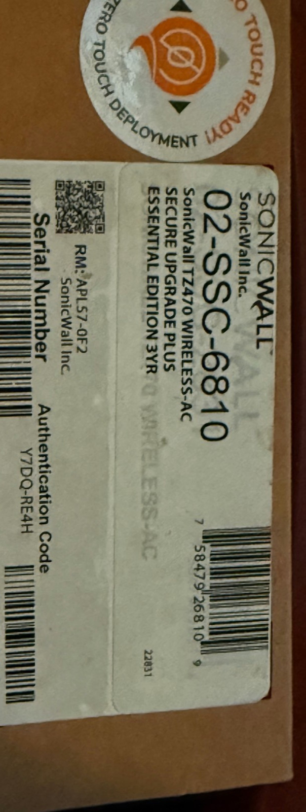 SonicWall TZ470w Wireless Firewall | 3YR SECURE UPGRADE ESSENTIAL | 02-SSC-6810