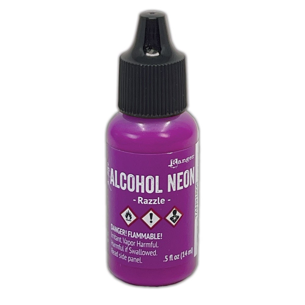 Tim Holtz Neon Alcohol Ink 0.5oz-Razzle - 3 Pack