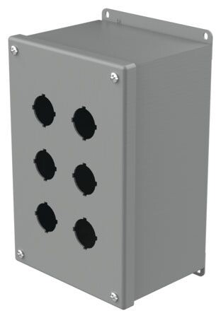 Hoffman E6PBX, 6.25" x 4.75" x 9.5", Extra-Deep, Pushbutton Enclosure, 1 pc