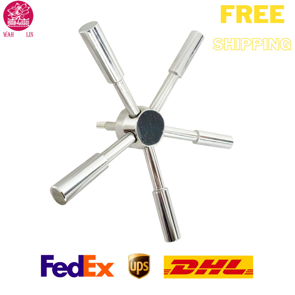 Gun Safe Handle- 5 Spoke Handle with Chrome Finish Gun Safes and Vault Doors