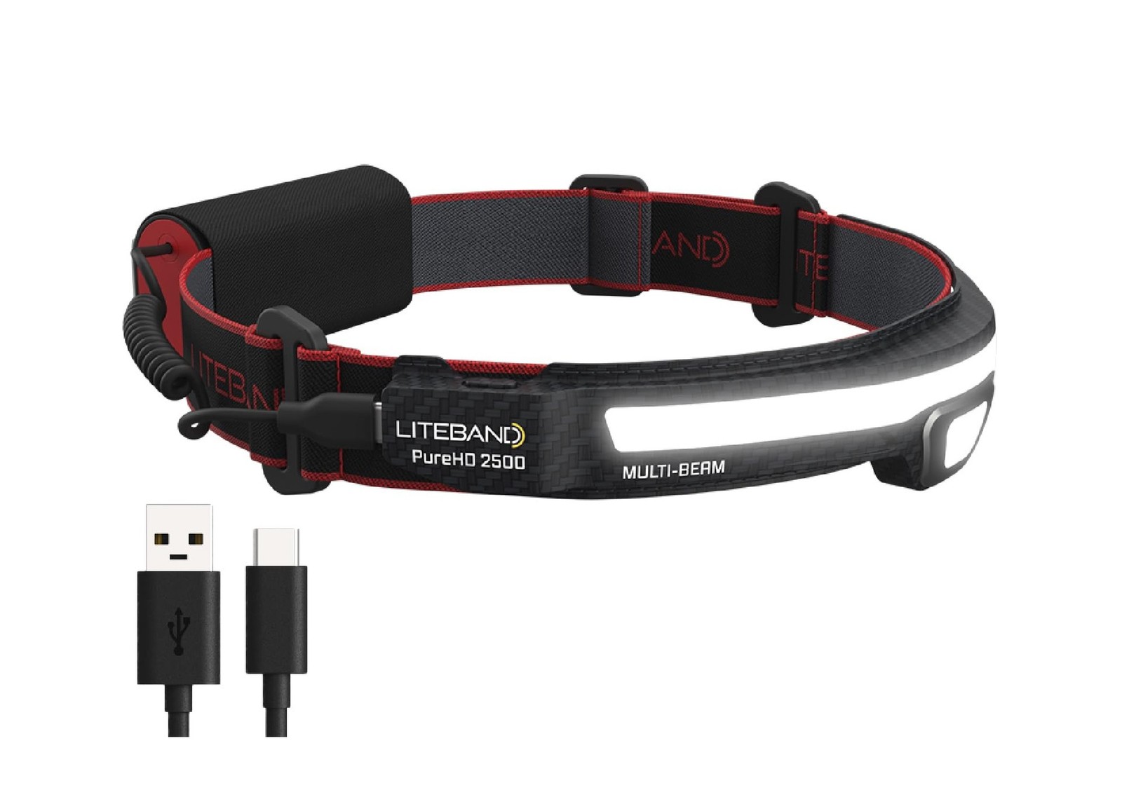 LED Headlamp, Liteband PRO PureHD 2500 Lumen Super Bright Head Lamp, Recharge...