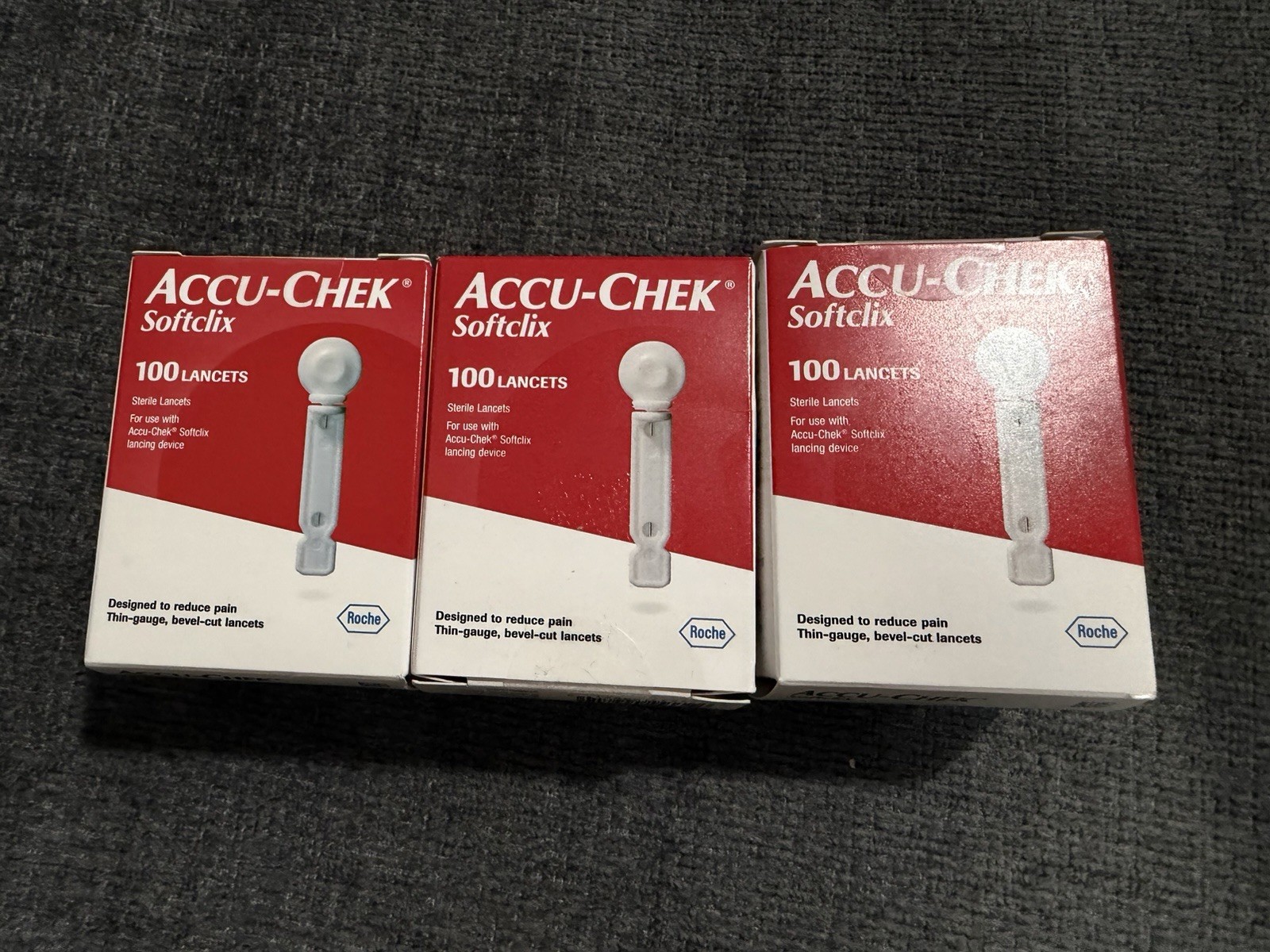 Accu-Chek Softclix Lancets 100ct NEW AND SEALED **USA SELLER** Lot 3 Boxes 300