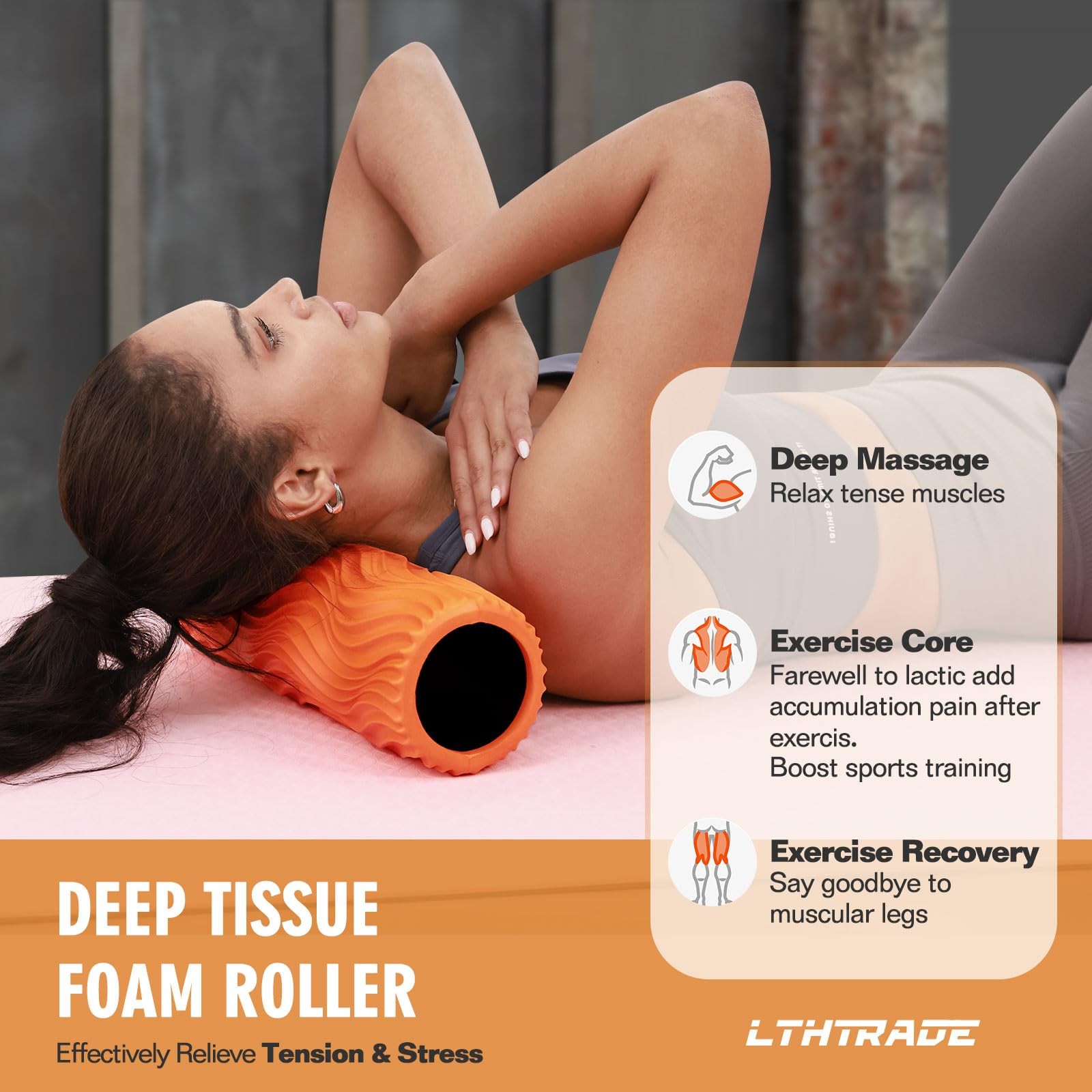 LTHTRADE Foam Roller, Trigger Point Foam Roller Massage Roller for Physical T...