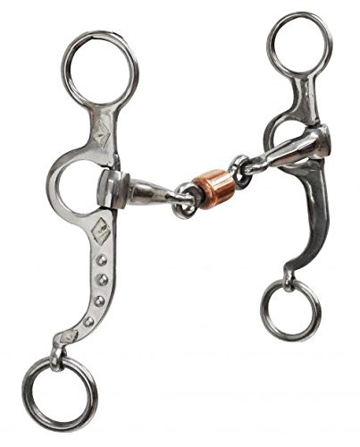 Showman Stainless Steel Argentine Snaffle Bit w/ Copper Roller