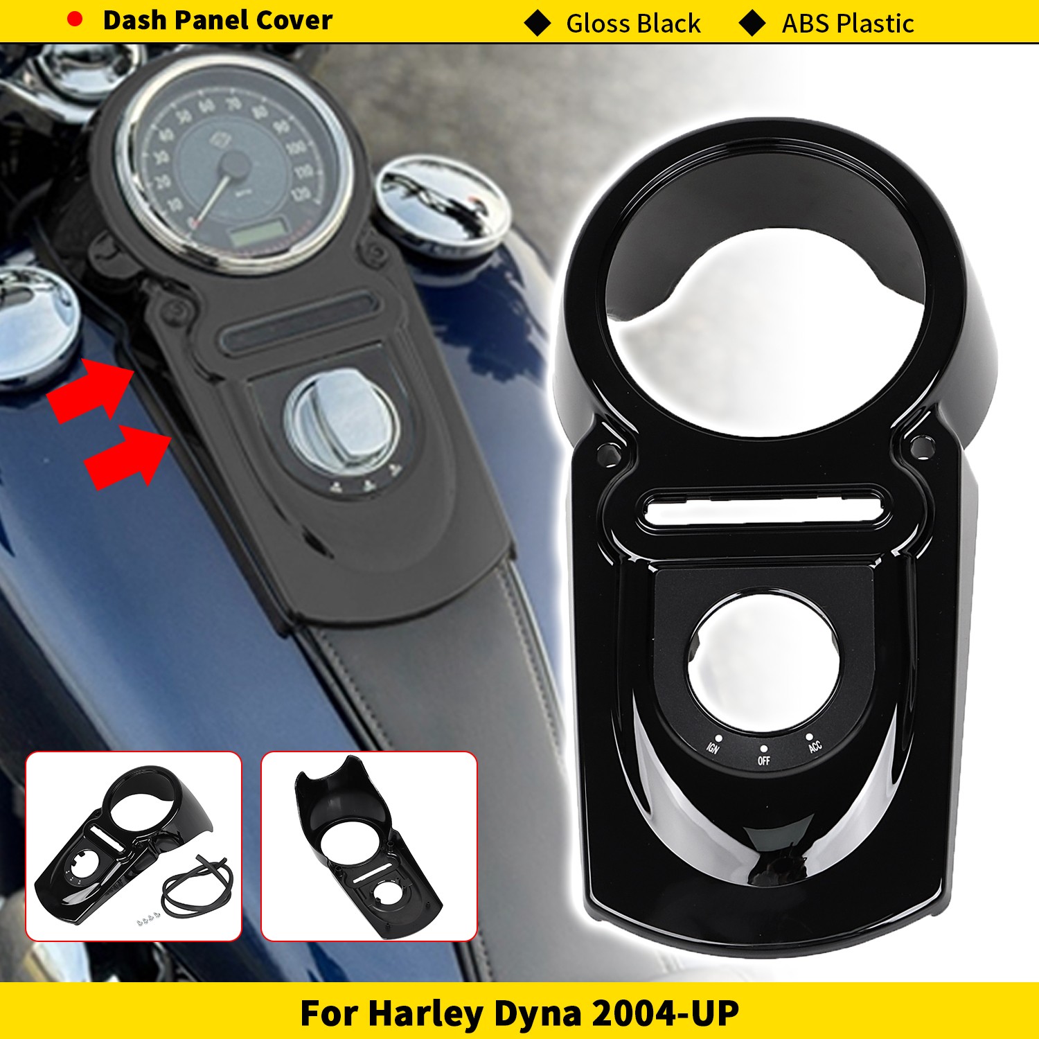 Tank Dash Panel Cover Speedo Housing For Harley Dyna Wide Glide FXDWG FXDL FXDF