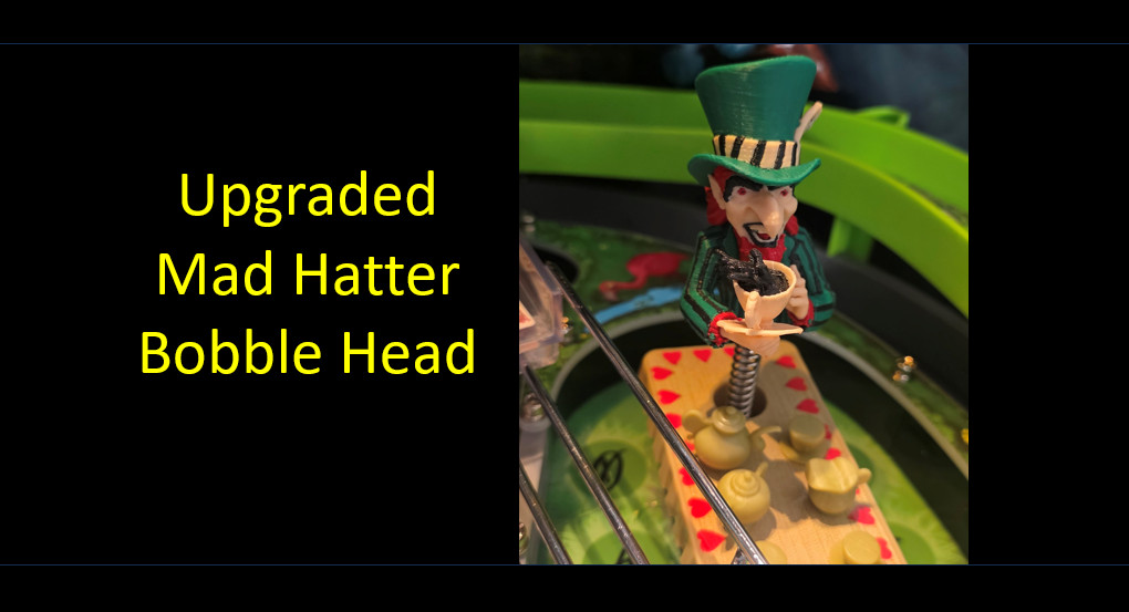 3D Mad Hatter Bobble Upgrade for your Alice Goes to Wonderland Pinball