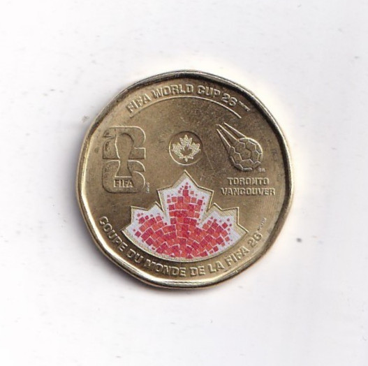 new coloured Canada 2 Dollars 2026 Charles III FIFA World Cup 2026 (KM#579039)