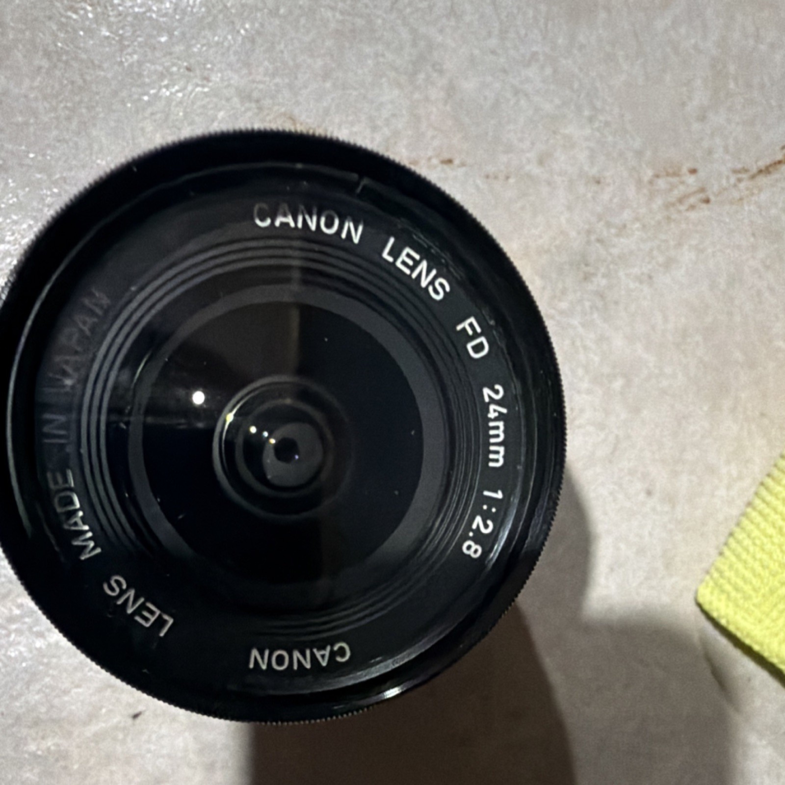 Canon FD 24mm f/2.8 & FD 50mm f/1.4 Lenses with Caps, Case, Manual Mixed Lot
