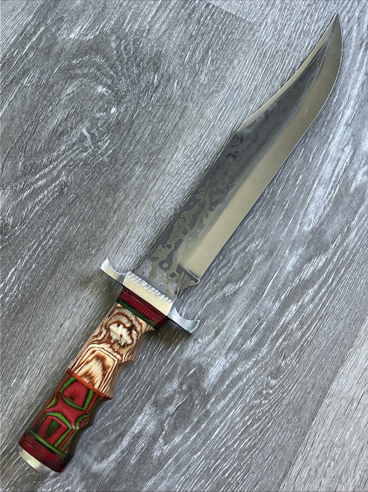 NEW 16.5” Pakistani XL 11” Fixed Blade Bowie Bushcraft Survival Pakka Wood Knife