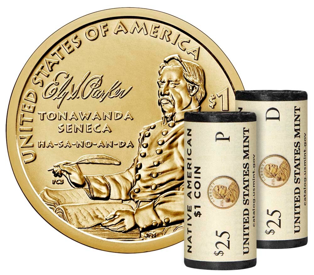 2022 P&D BU Sacagawea Dollar “Ely Samuel Parker" 2 Coins US Mint!