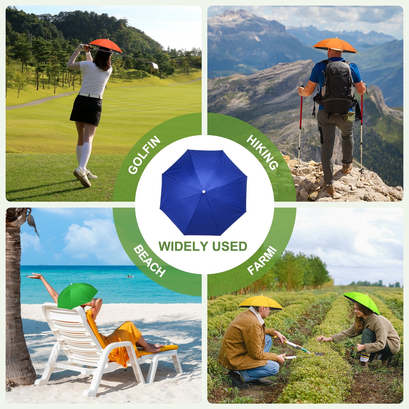 Umbrella Hat Fishing Hat with Elastic Band for Fishing (Sapphire Blue)
