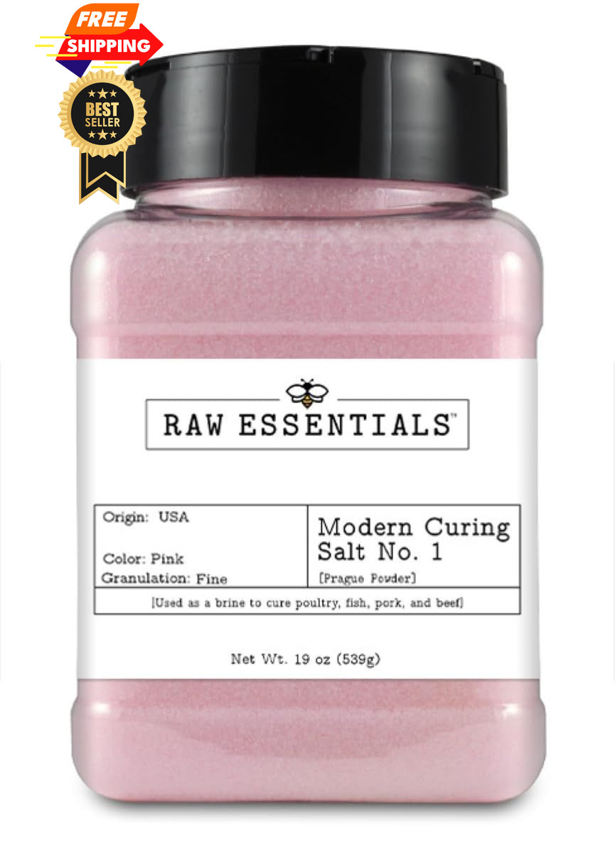 Raw Essentials Pink Modern Curing Salt No. 1 – 19 Ounce (Pack of 1),