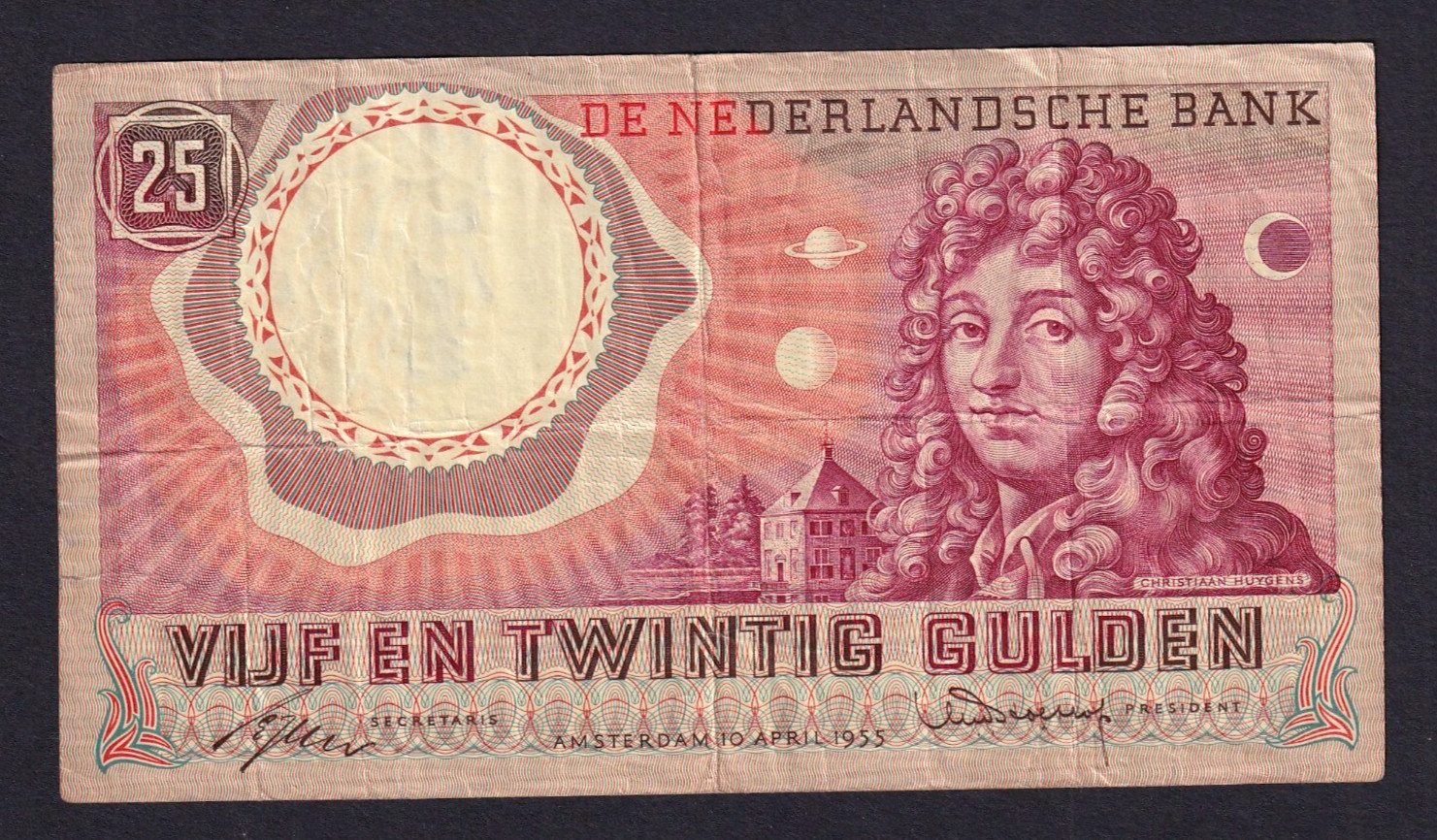 Netherlands 25 Gulden P-87  1955    F