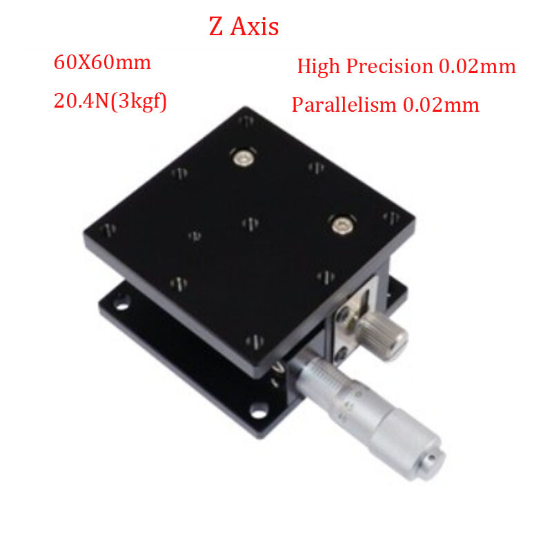 Z Axis Trimming Platform Manual Displacement Precision Linear Stage Table 0.02mm