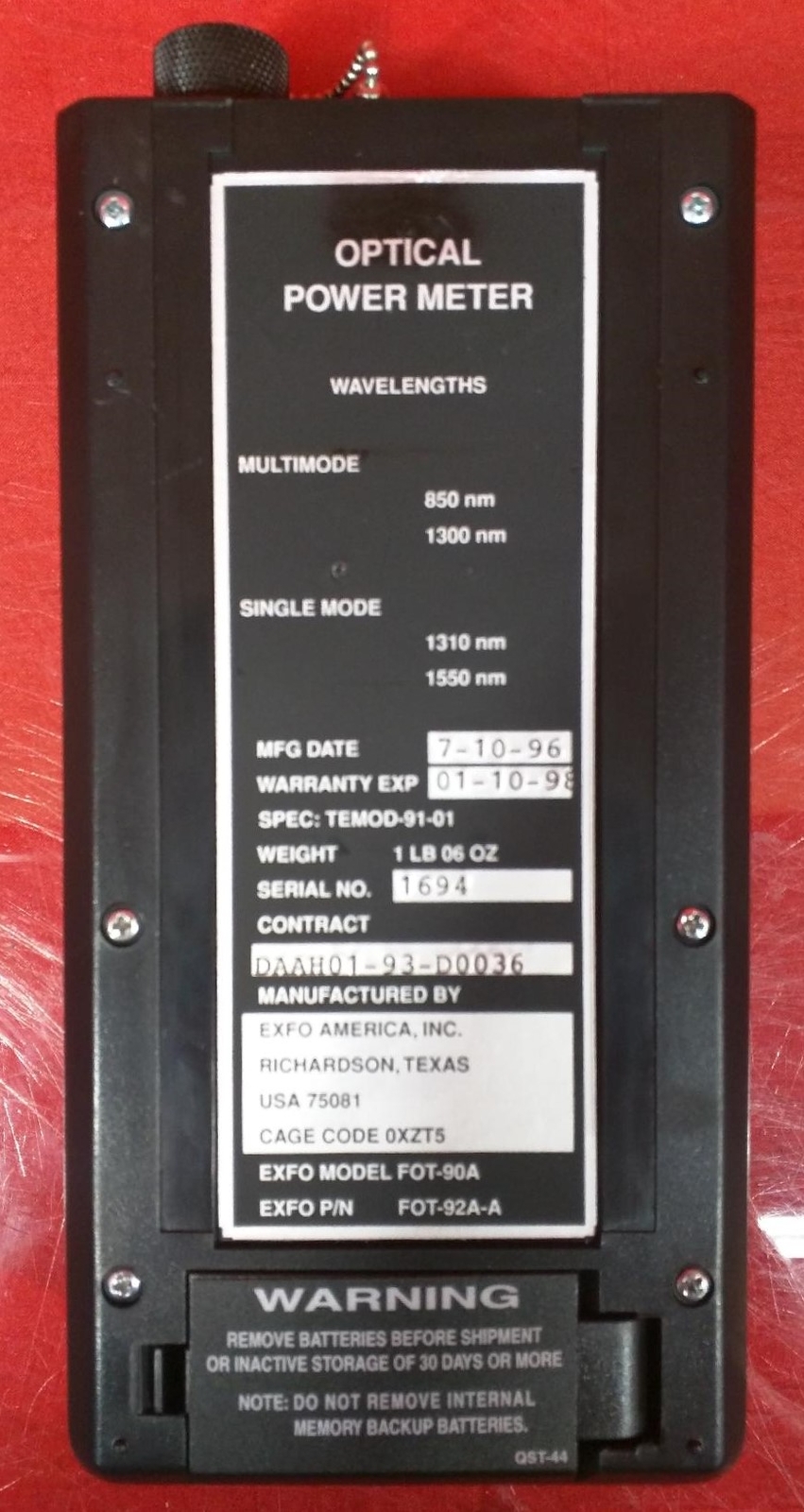 Exfo FOT-90A Fiber Optic Power Meter