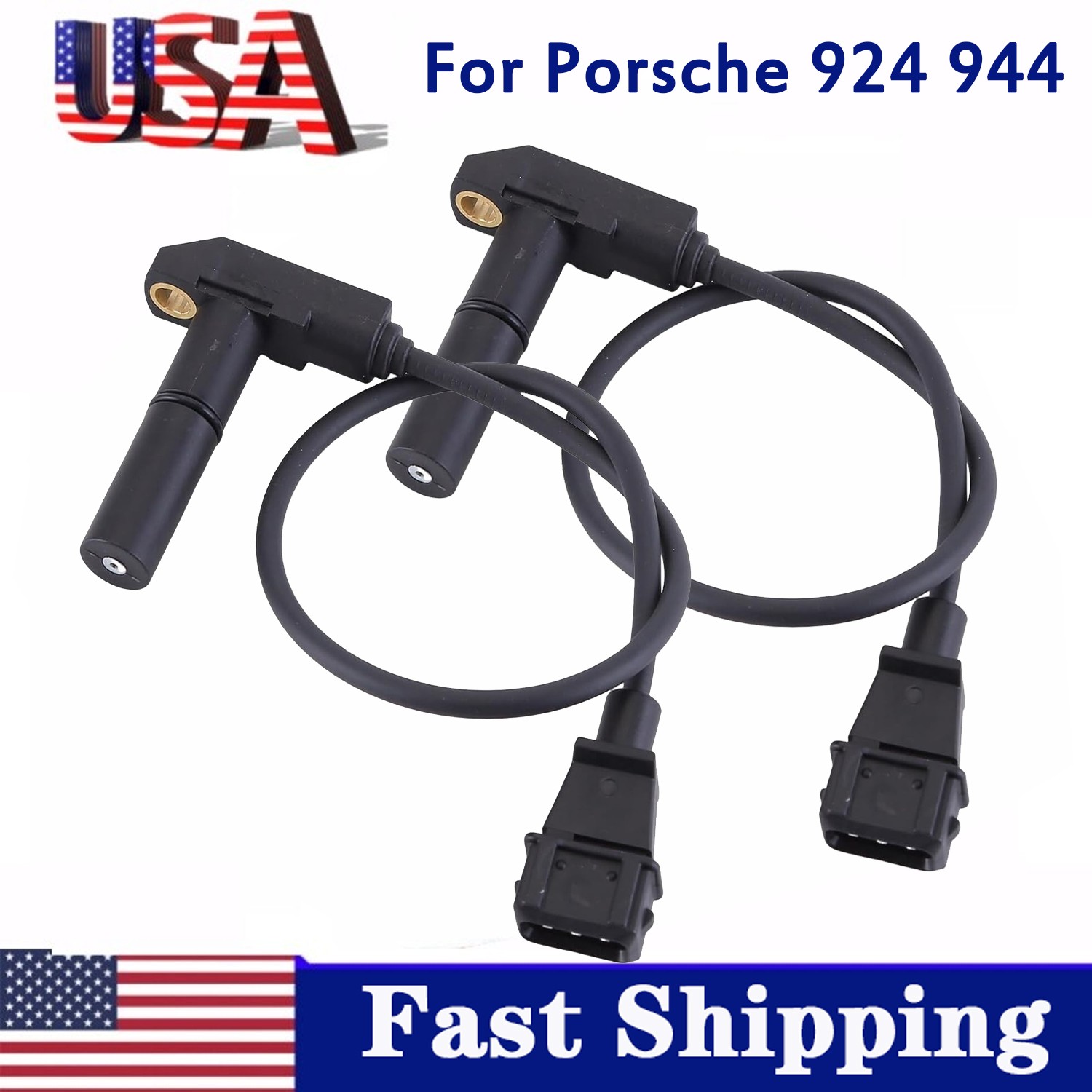 FOR Porsche 924 944 Crankshaft Position Reference Mark Crank Speed Sensor 2Pcs