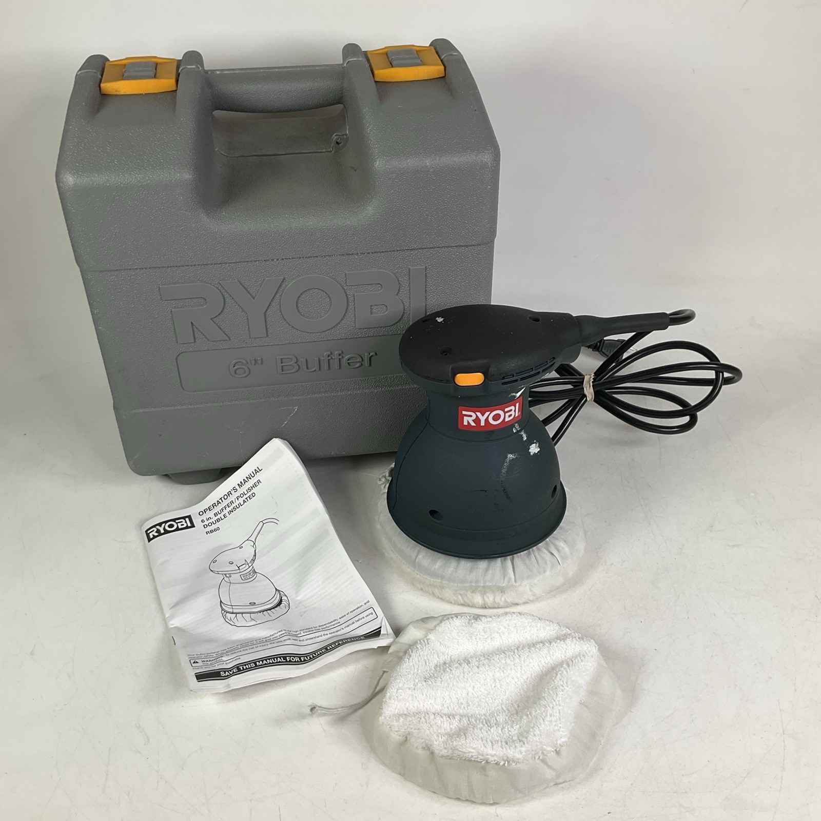 Ryobi RB60 6” Electric Random Buffer Polisher Corded Electric With Case