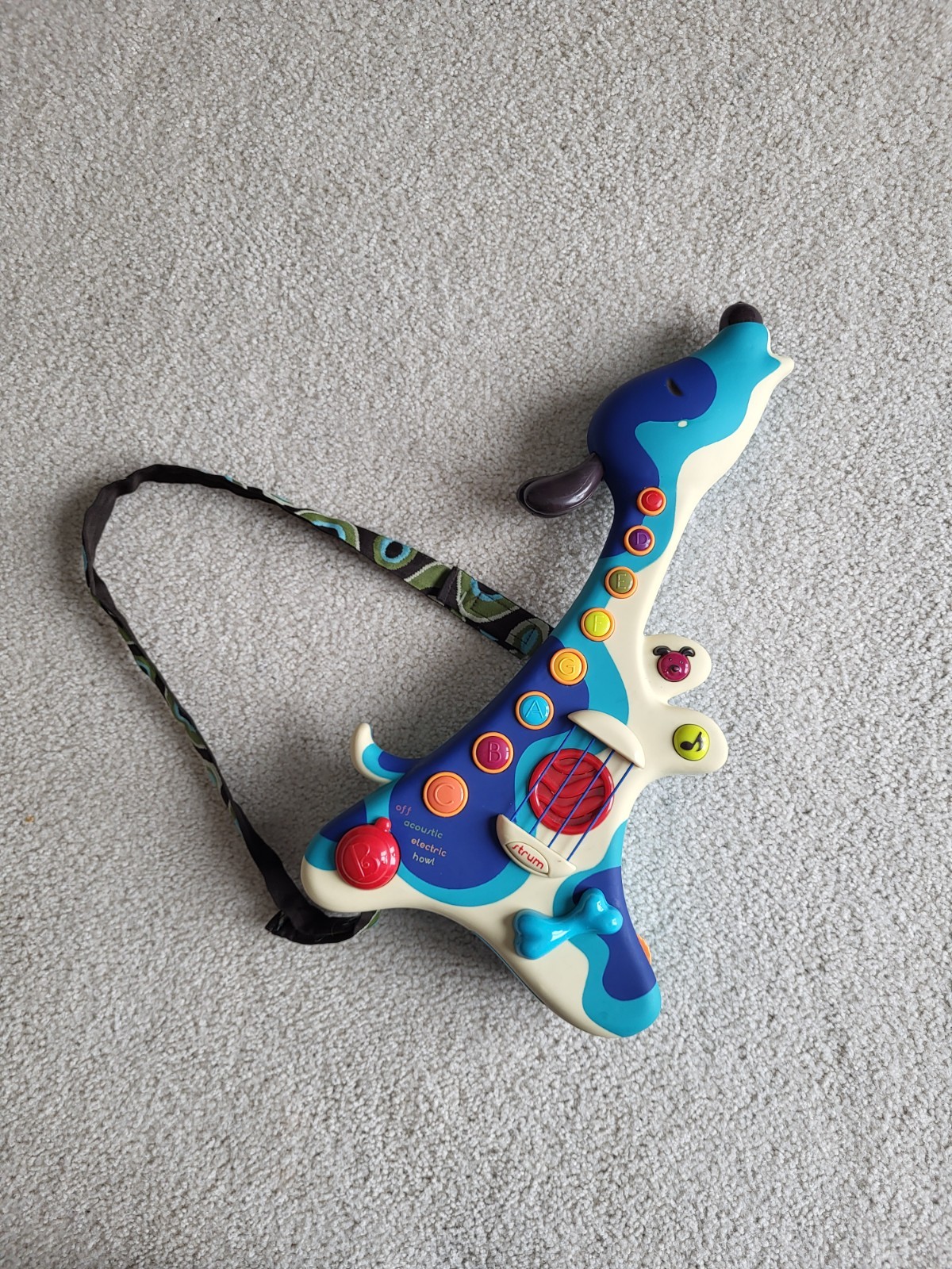 B Toy Woofer Dog Guitar Musical Instrument Strum Interactive Toy TESTED Video