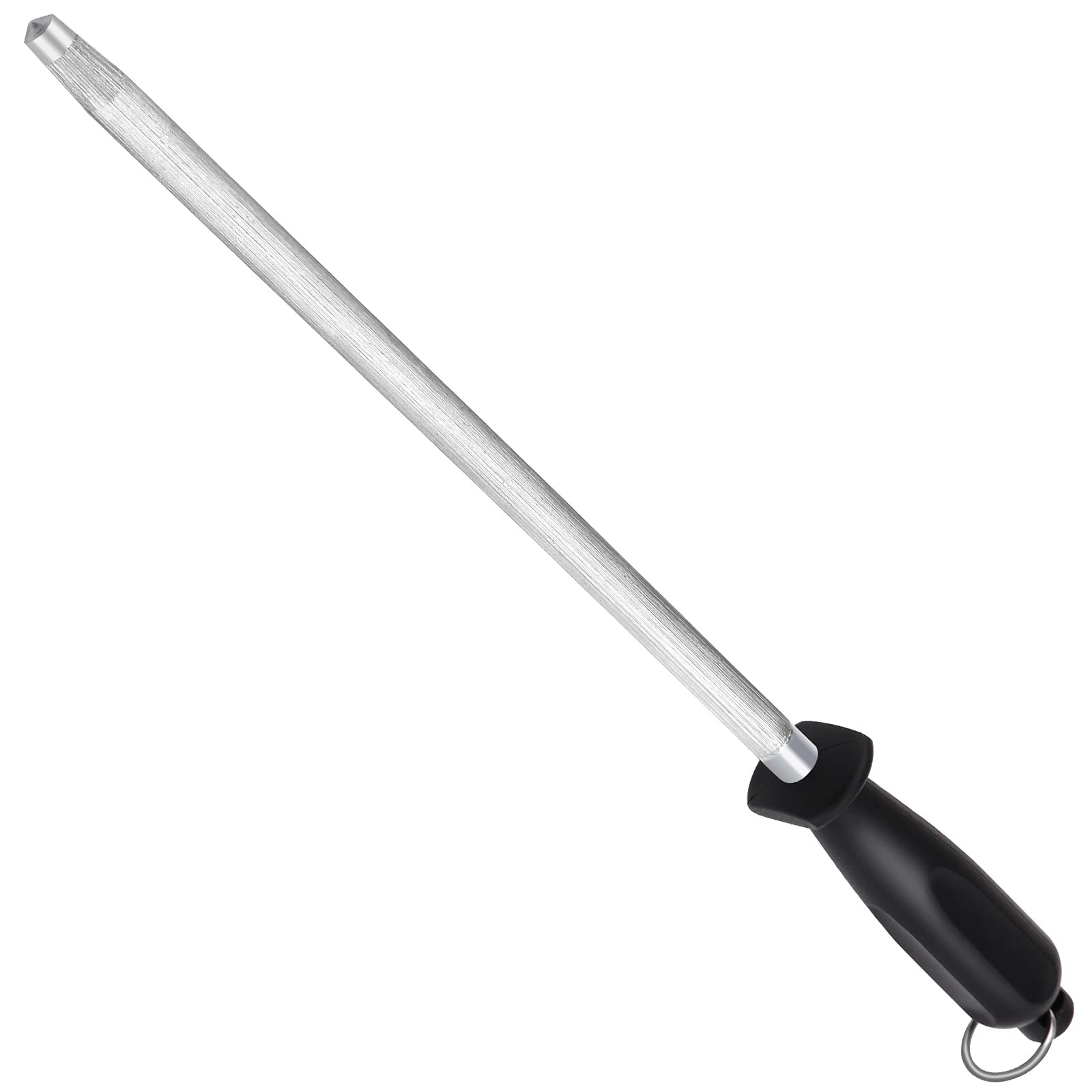 Kitchen Knife Sharpener Rod 12 inches, Premium Carbon Steel Honing Rod for Kn...