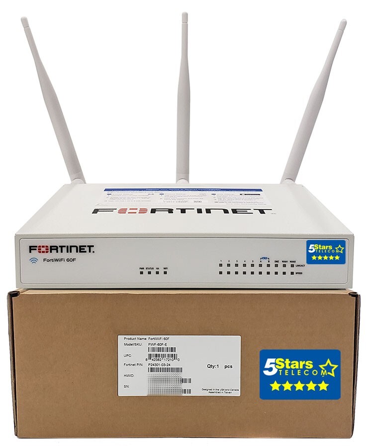 Fortinet Fortigate FortiWiFi 60F Secure SD-WAN Appliance (FWF-60F-E) Brand New