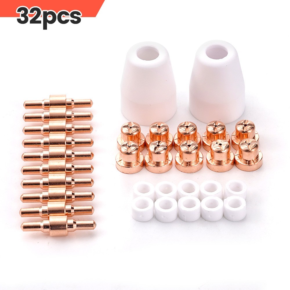 Plasma Cutting Consumables Extend Tips For PT-31 LG-40 Torch CUT50 55 60 32PCS