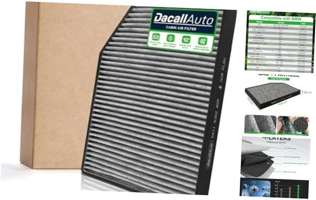 Activated Carbon Cabin Air Filter for BMW X3, X4, 330e, 330e xDrive, 330i,