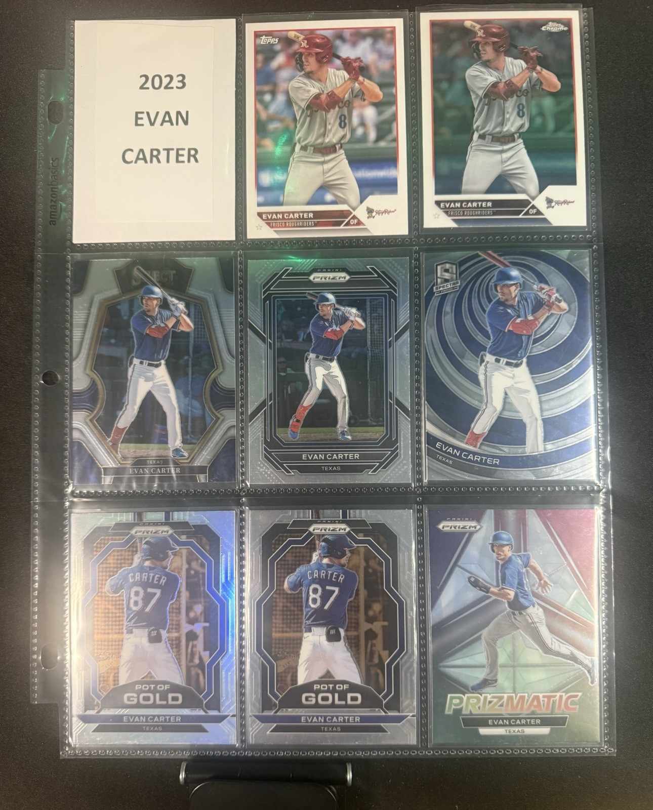 Evan Carter 2024 Topps 38 Card RC Lot Total 56 Cards See Card List