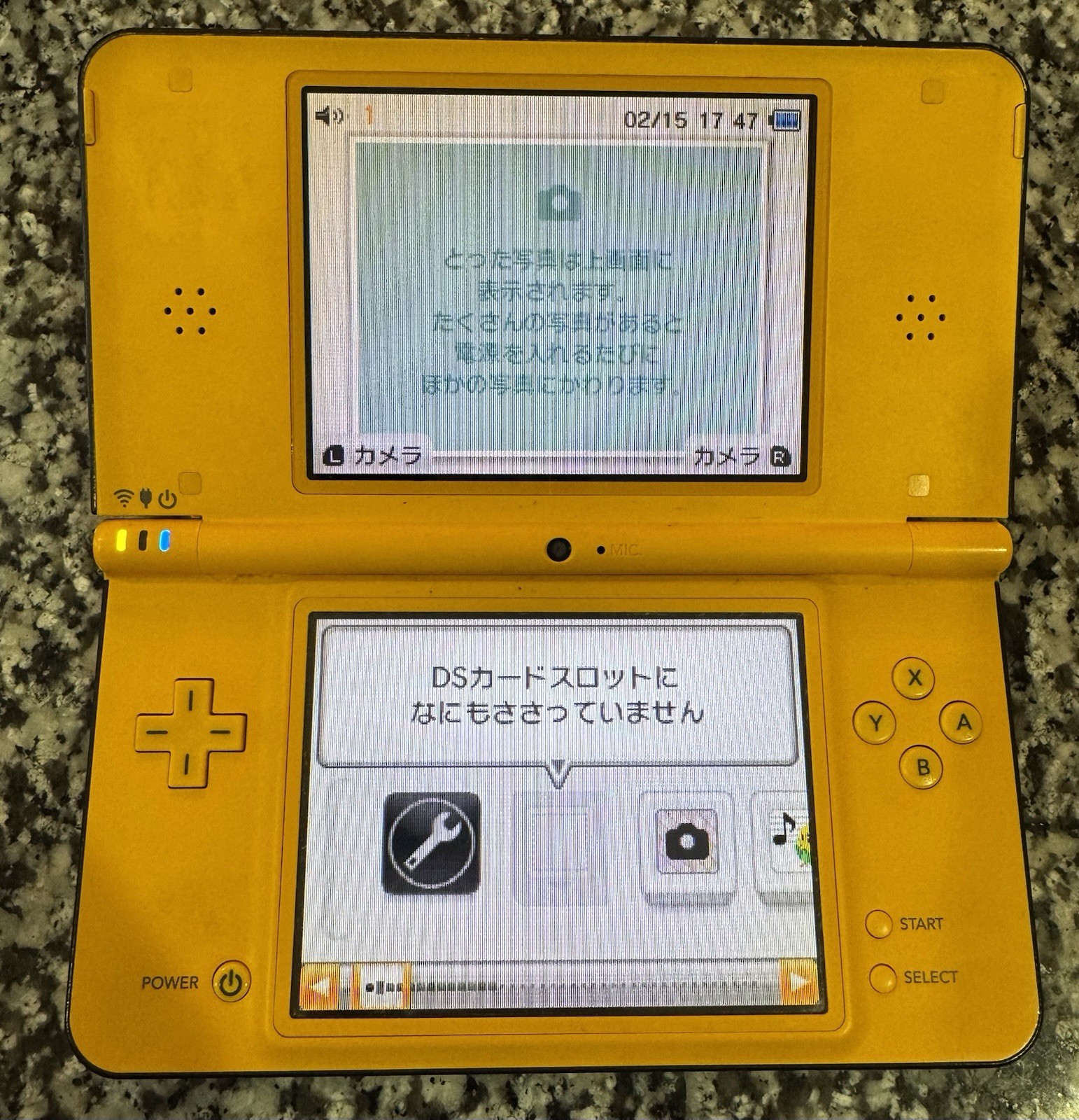 Nintendo DSI XL Yellow Japanese Console Only TESTED