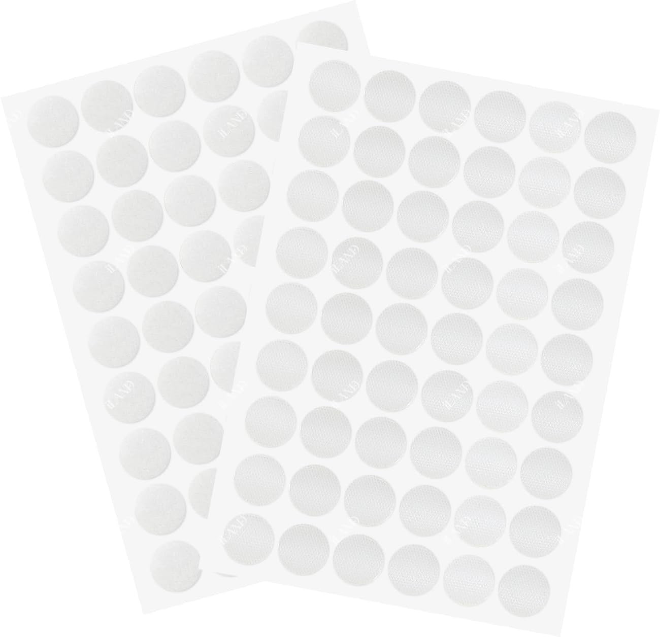 Hook and Loop Dots with Adhesive 432 Pcs 0.59Inch Diameter Sticky Circle Dots fo