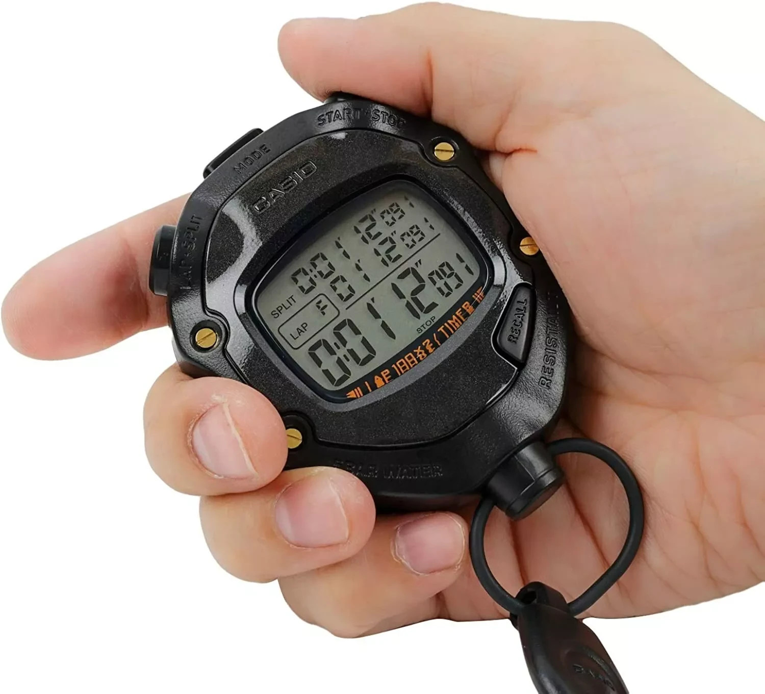 Casio HS-80TW-1JH Waterproof Digital Stopwatch Timer Black Sports Chronograph Ja