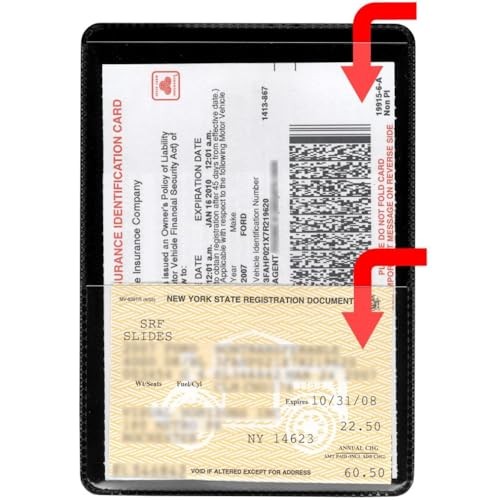 StoreSMART Black-Back Auto Insurance & ID Card Holders - 5 Pack - RFS20-B5